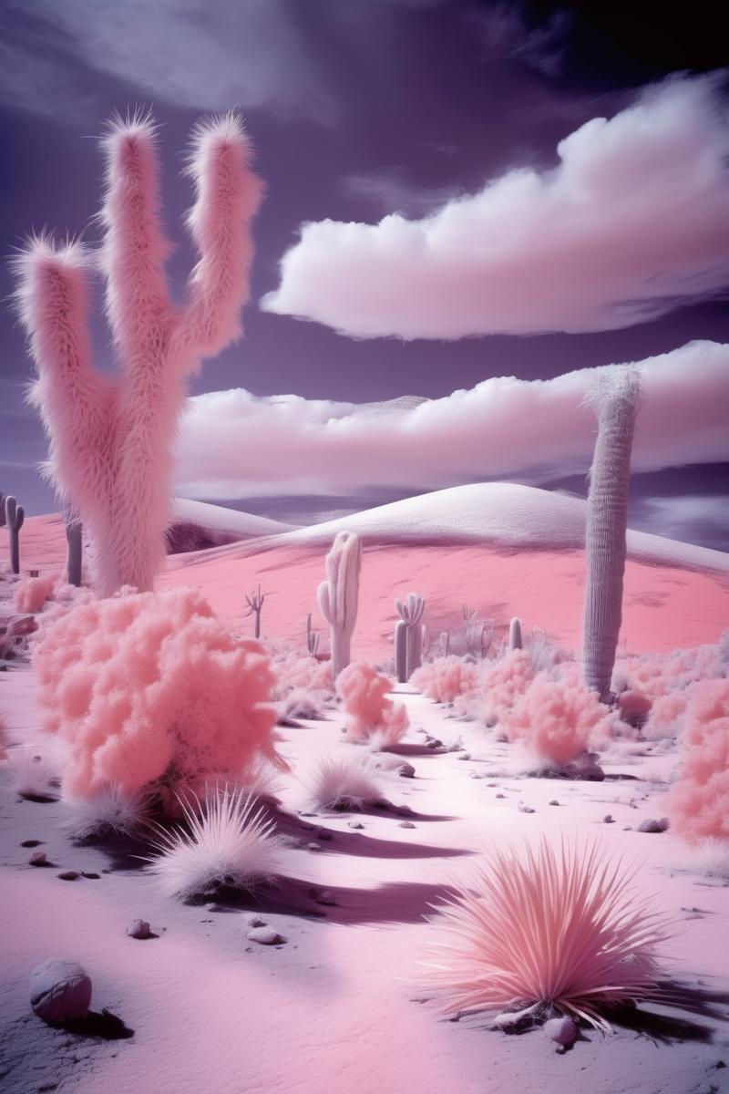 00131-606203683-_lora_Infrared Photos_1_Infrared Photos - An infrared image of a desert, unseen wavelengths revealing hidden textures and life,.png